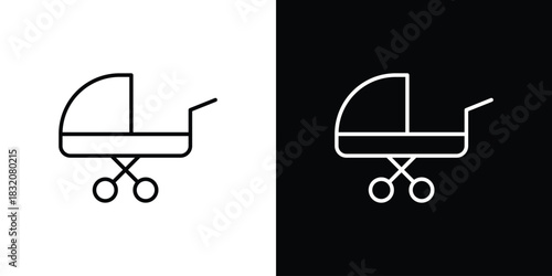 Baby sitter icon design element. Linear style vectors