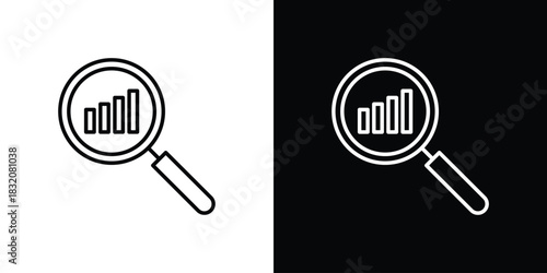 Benchmarking icon design element. Linear style vectors