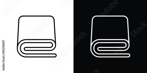 blanket icon design element. Linear style vectors
