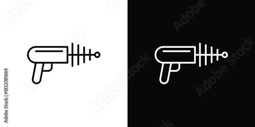 Blaster icon design element. Linear style vectors