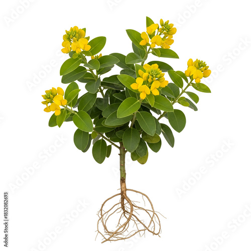 Hingot leaf mature plant with roots and yellow flowers
