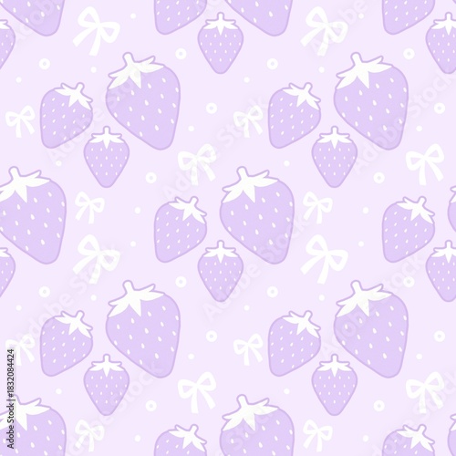 A cute pastel coquette seamless pattern featuring soft ribbons, bows, hearts, and delicate decorative elements. Perfect for gift wrapping, scrapbook paper, stationery design, textile prints, and girly