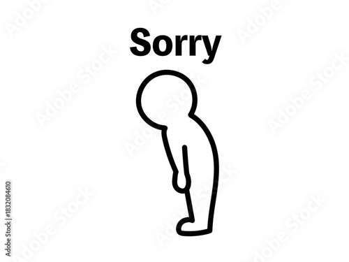 謝る人　sorry