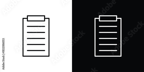Clipboard icon design element. Linear style vectors