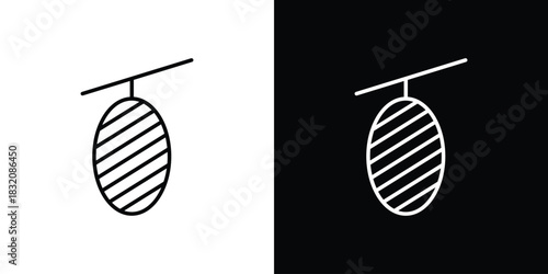 Cocoon icon design element. Linear style vectors
