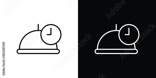 Cooking time icon design element. Linear style vectors