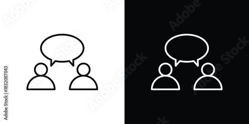 Counselling icon design element. Linear style vectors