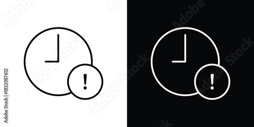 Delay icon design element. Linear style vectors
