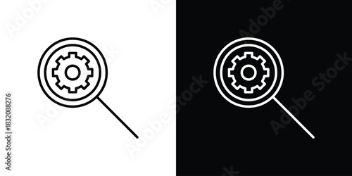 Due diligence icon design element. Linear style vectors