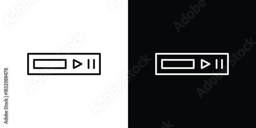 Dvd player icon design element. Linear style vectors