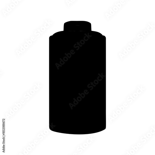A simple black and white vector image of a battery outline