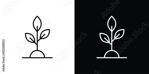 Environment icon design element. Linear style vectors