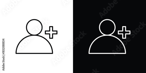 Enrollment icon design element. Linear style vectors