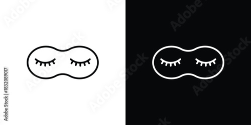 Eye mask icon design element. Linear style vectors