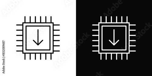 Cuadro en lienzo Firmware icon design element. Linear style vectors