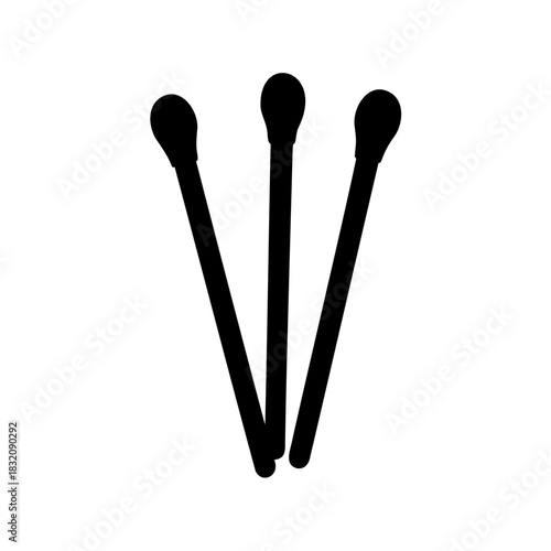 Three matchsticks in a triangular arrangement against a stark white background