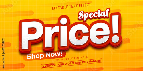 Super sale text effect, 3d promotion editable style