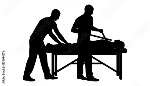 Find massage therapy and holistic healing with this silhouette