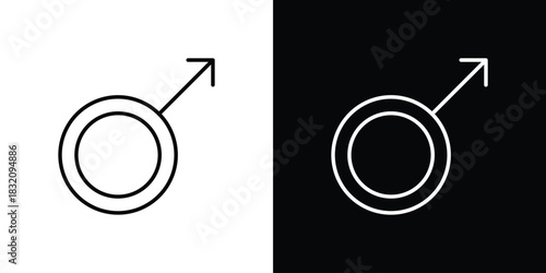 Male icon design element. Linear style vectors