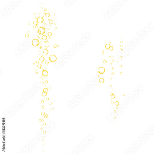 Cold orange juice or champagne alcohol beverage.