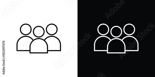 people icon design element. Linear style vectors