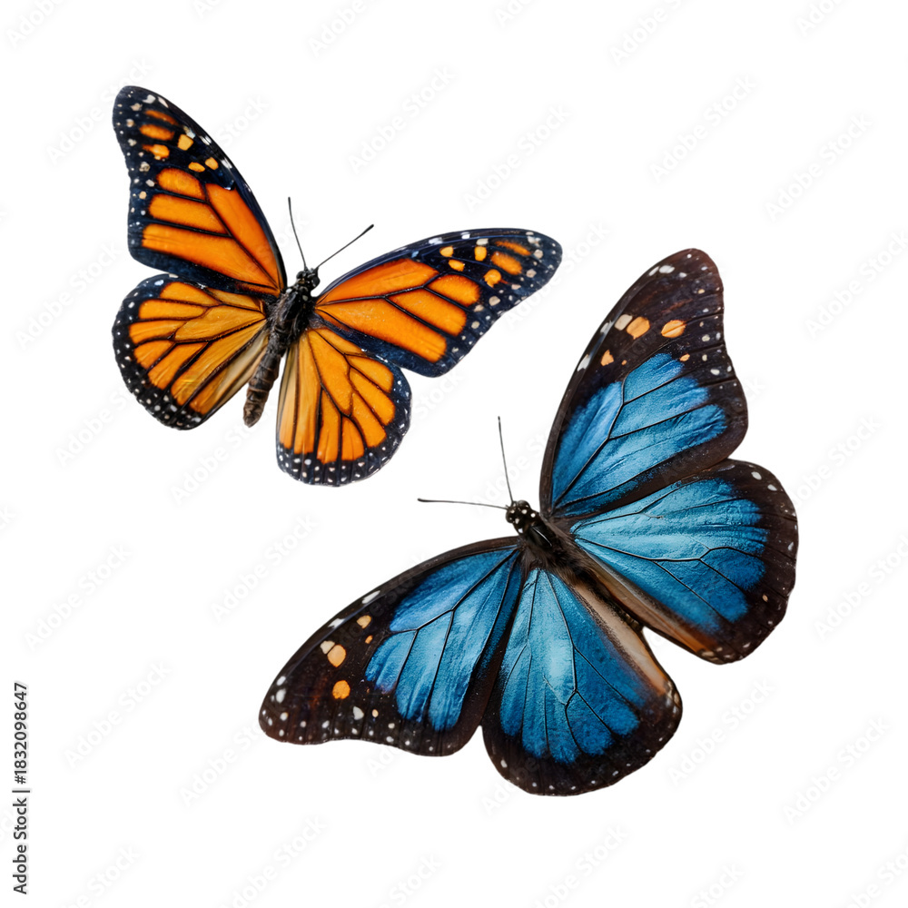 Fototapeta premium butterfly on transparent