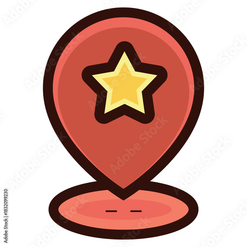 favorite location most frequently visited icon illustration