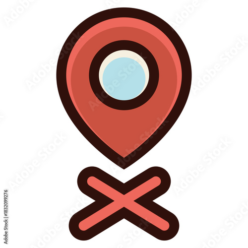 location not found icon illustration
