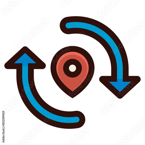 sync configuration location icon illustration