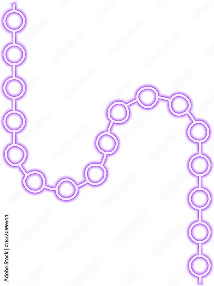 Fototapeta premium Circle alignment traces a line that forms a continuous tracked curve.
