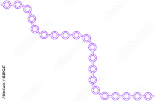 Circle progression moves step by step along a route defined by connected curve paths.