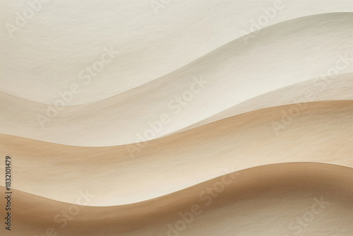 Softly curved layers of warm neutral tones