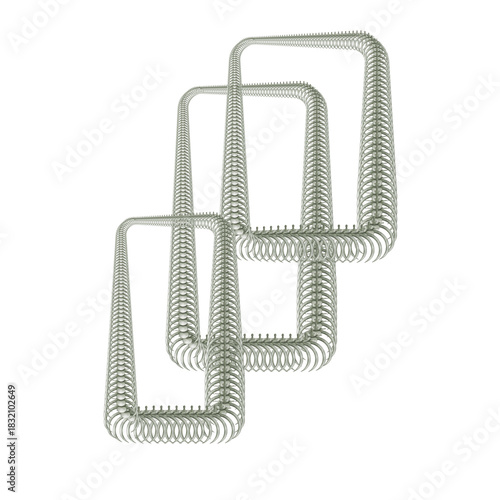Abstract Square Spiral Design on Black Background