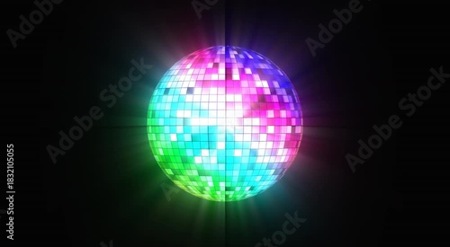 Colorful Disco Ball Animation | Vibrant Party Lights Loop