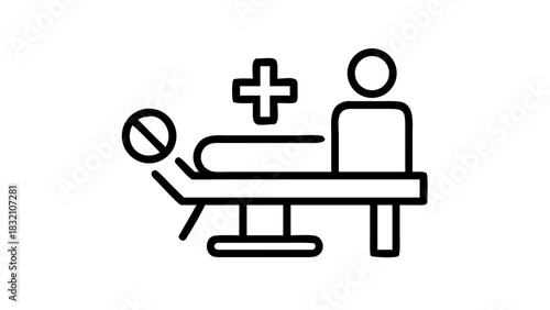 Minimalist Set Of Hospital Related Line Icons