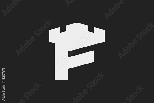 Simple F Fortress Logo 