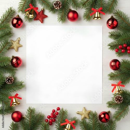 Warm Christmas Background with Sparkling Bokeh Lights and Festive Holiday Decor. AI Generative.