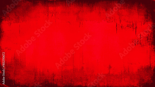 Red textured vintage background with an image of an old, dilapidated concrete wall, painted with paint cracked over time.Can be used for wallpaper, design                               