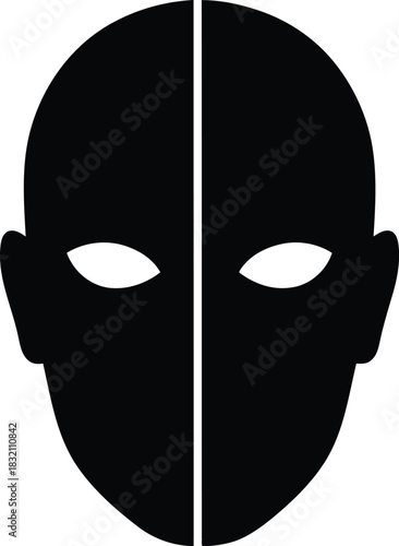 Split face silhouette identity duality mystery