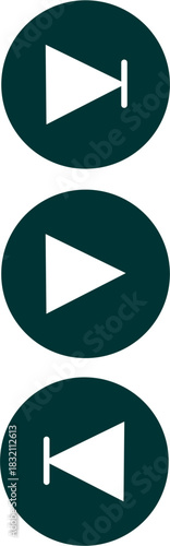 Navigating audio controls start play reverse a seamless journey with a sleek dark teal interface.

Music Play Icon – Start Stop Button for Media Player, Audio Controls, UI/UX
