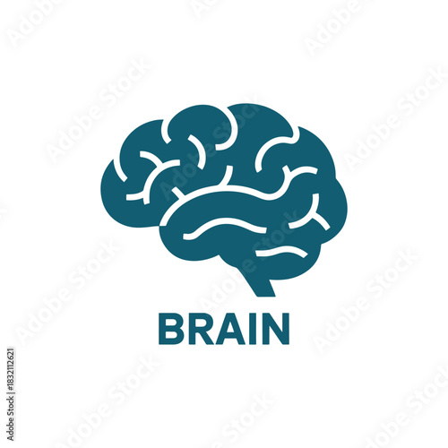 Modern brain intelligence creative mind logo