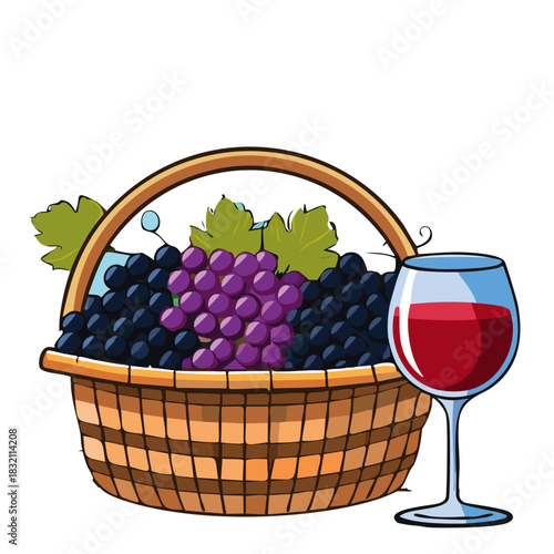 grape and wine glass