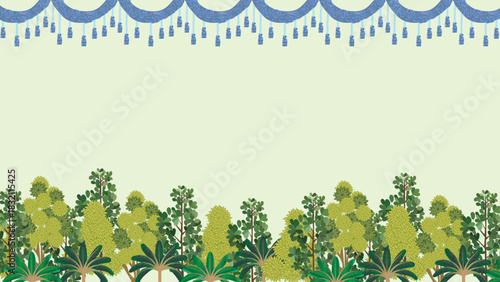 indian hindu wedding elements vector marigold floral garland vector, wedding and festival decoration, border flower decoration with transparent background