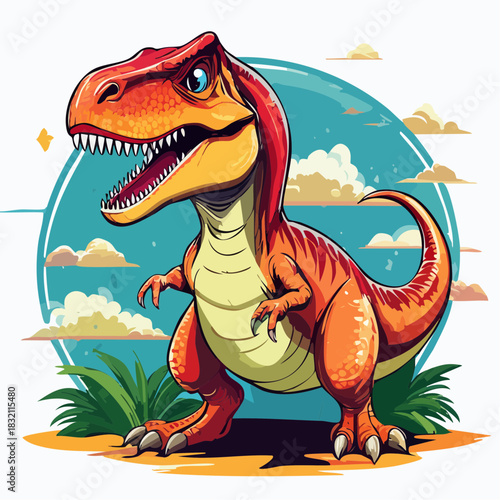 Dinosaurier - Cartoon Comic Stil