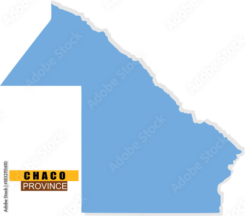 Chaco Province map of Argentina in state colors