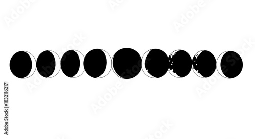 Moon phases cycle lunar astrology astronomy celestial bodies