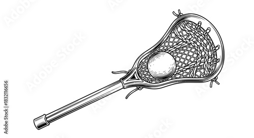 Lacrosse stick vector illustration sports equipment design