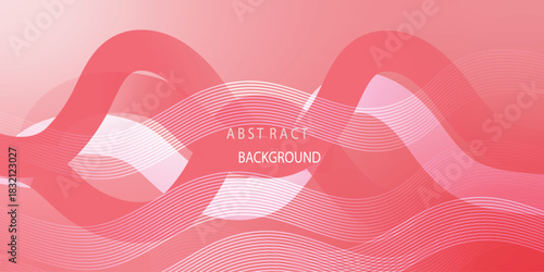 Abstract Colorful wave geometric banner background. Pink element with fluid gradient.  Template banner background for beauty products, sales, ads, pages, events, web, and more