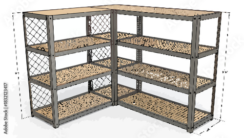 Optimize Your Space with a Versatile Corner Shelving Unit, Perfect for Home Organization and Efficient Storage Solutions, Durable and Stylish Design