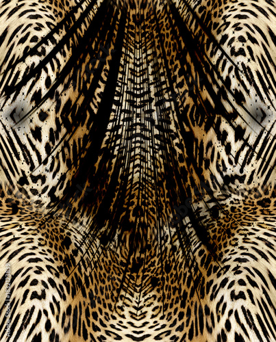 Leopard skin pattern texture; Fashionable print

